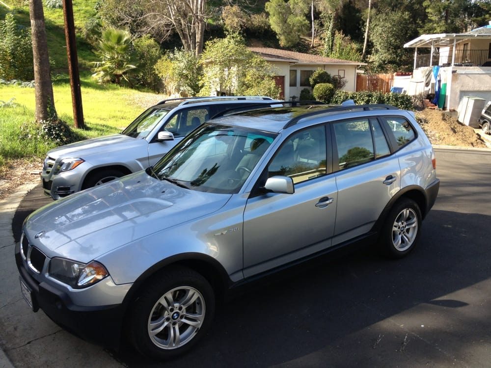 Sport utility vehicle before professional window tinting